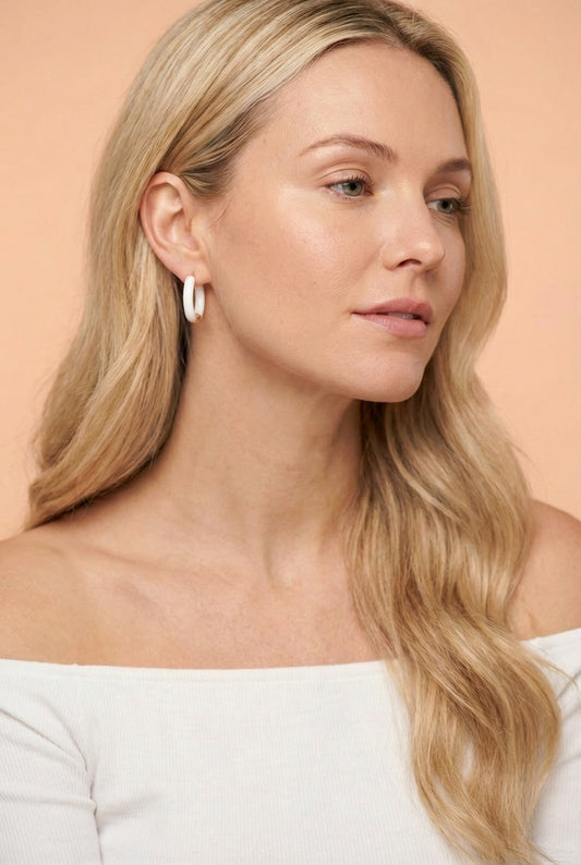 Pendientes Cerchio Bianco